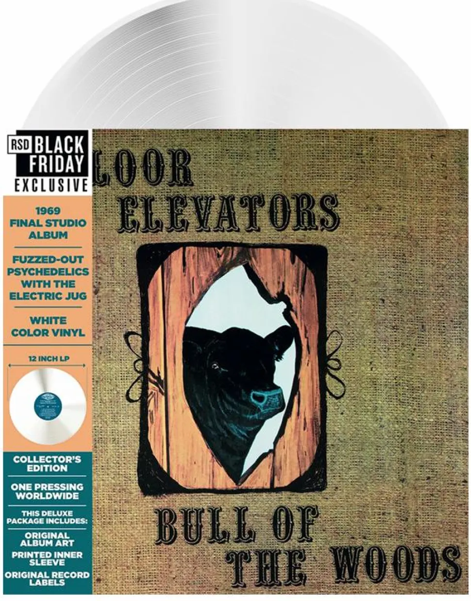 13th Floor Elevators - Bull of the Woods Deluxe Edition LP Vinyl Record (2023 Record Store Day Black Friday Exclusive White Vinyl)