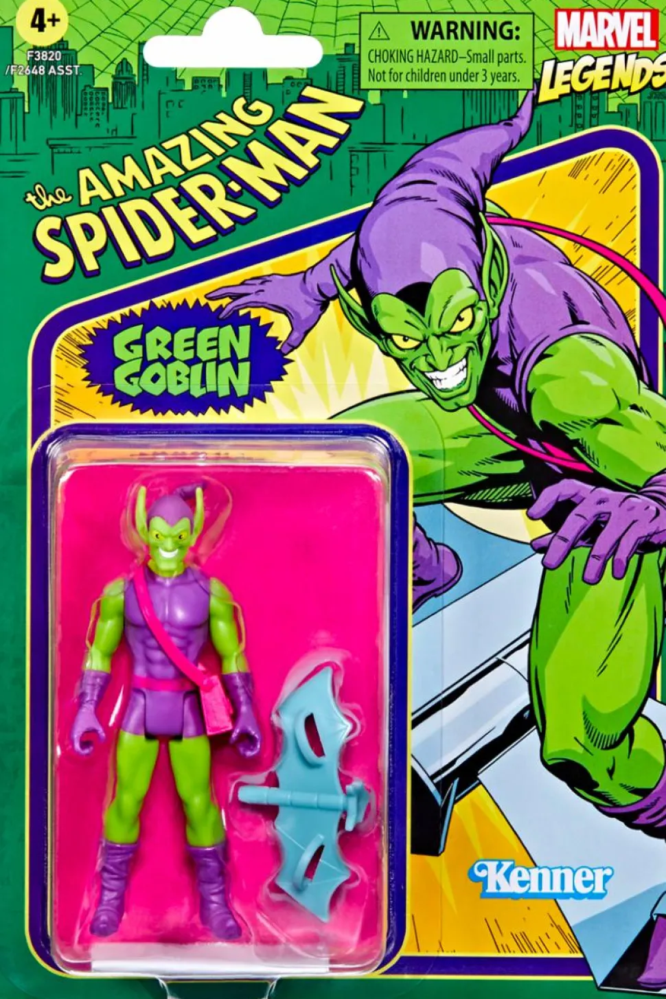 The Amazing Spider-Man - Green Goblin Retro Marvel Legends Kenner 3.75” Action Figure