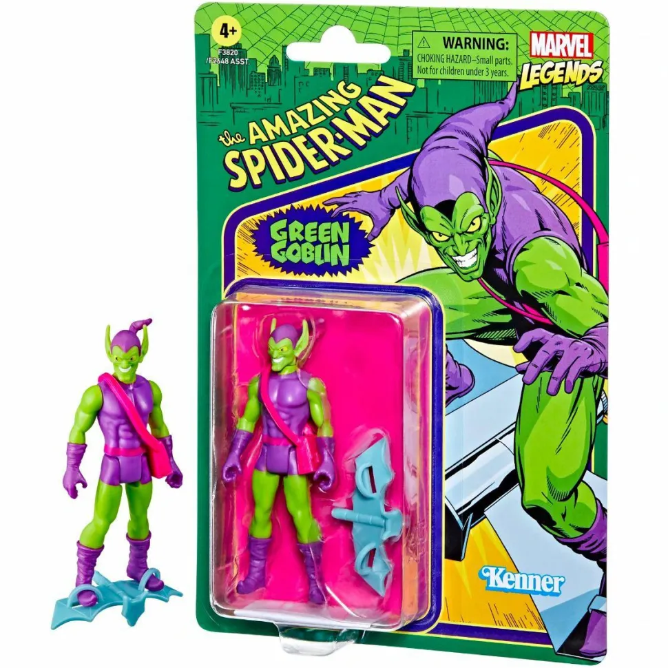The Amazing Spider-Man - Green Goblin Retro Marvel Legends Kenner 3.75” Action Figure