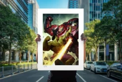 The Avengers - Hulk vs Hulkbuster Fine Art Print by Darren Tan