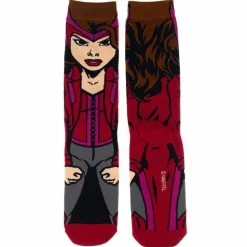 The Avengers - Scarlet Witch 360 Character Men’s Crew Socks (One Size)