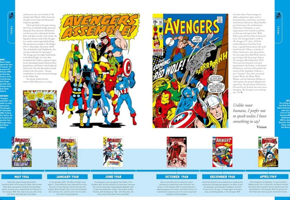 The Avengers - The First 60 Years Hardcover Book