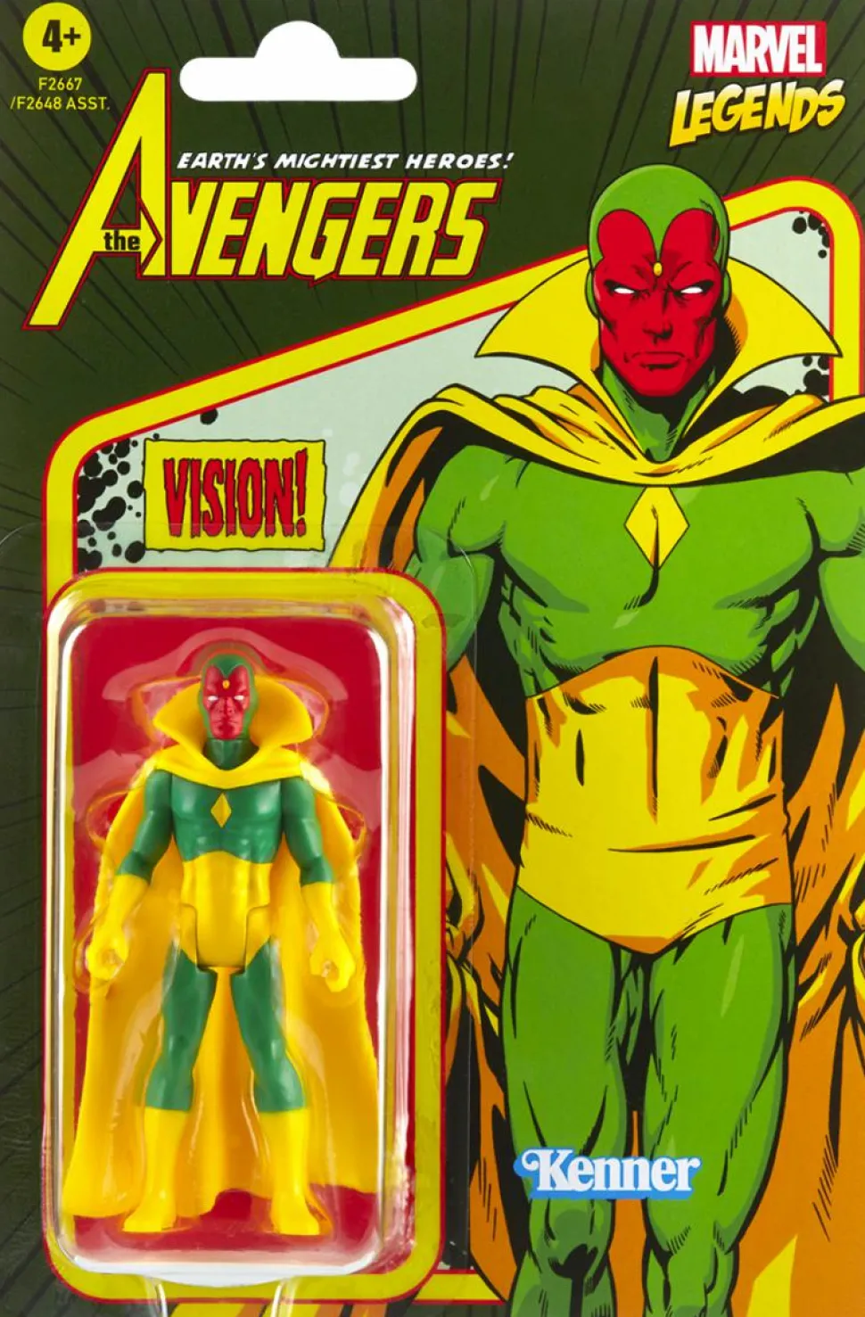 The Avengers - Vision Marvel Legends Retro Kenner 3.75” Action Figure