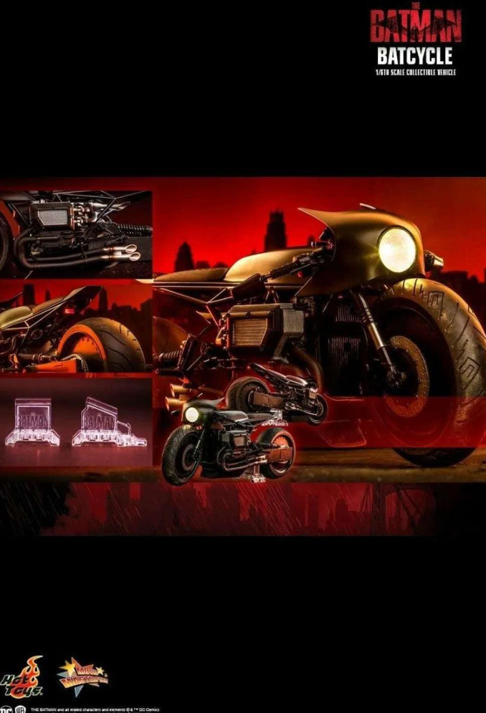The Batman (2022) - Batcycle 1/6th Scale Hot Toys Action Figure Vehicle Accessory