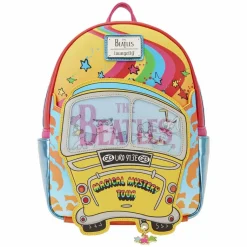 The Beatles - Magical Mystery Tour Bus Lenticular 11” Faux Leather Mini Backpack