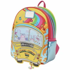 The Beatles - Magical Mystery Tour Bus Lenticular 11” Faux Leather Mini Backpack