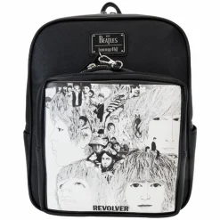 The Beatles - Revolver Album Cover 12" Faux Leather Mini Backpack with Record Coin Bag