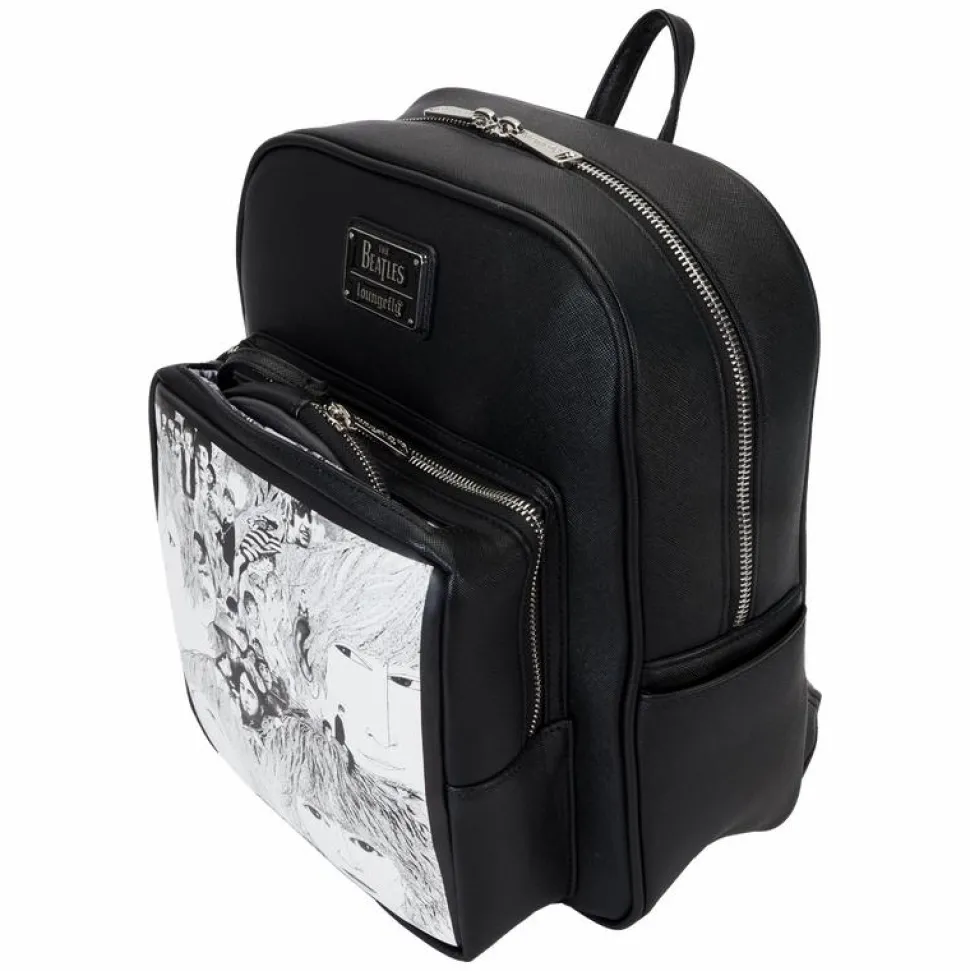 The Beatles - Revolver Album Cover 12" Faux Leather Mini Backpack with Record Coin Bag