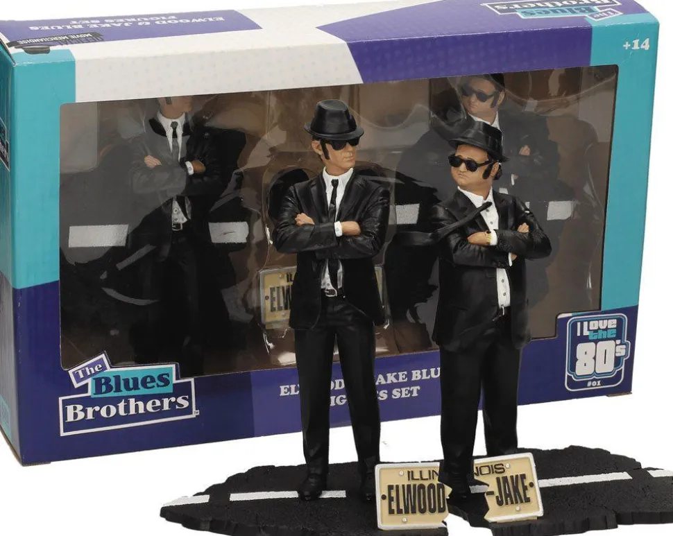The Blues Brothers - Jake & Elwood 7” PVC Statue 2-Pack