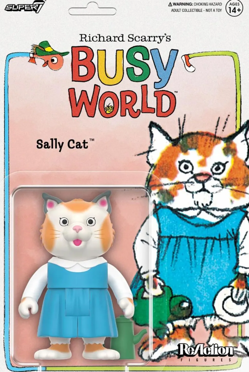 The Busy World of Richard Scarry - Sally Cat ReAction 3.75" Action Figure (Wave 2)