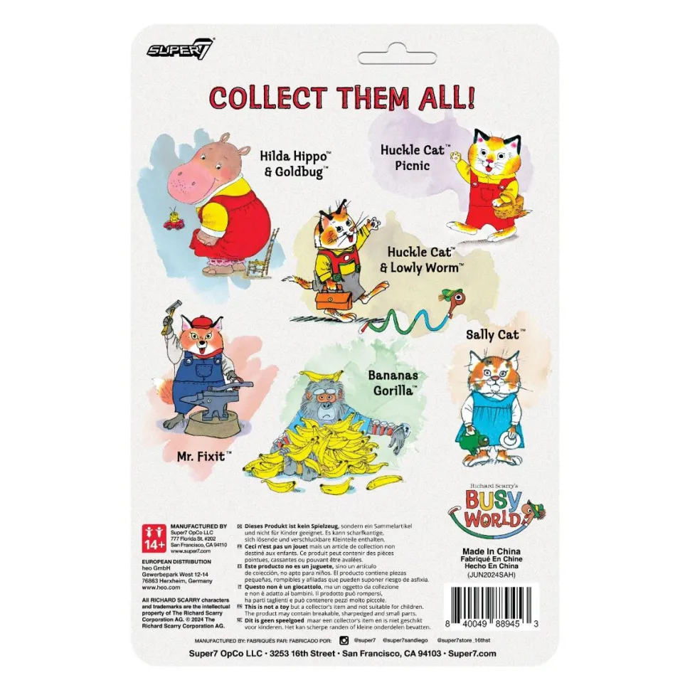 The Busy World of Richard Scarry - Sally Cat ReAction 3.75" Action Figure (Wave 2)