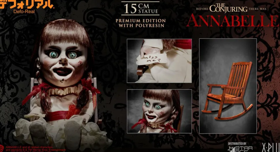 The Conjuring - Annabelle With Rocking Chair Defo-Real 6” Polyresin Statue