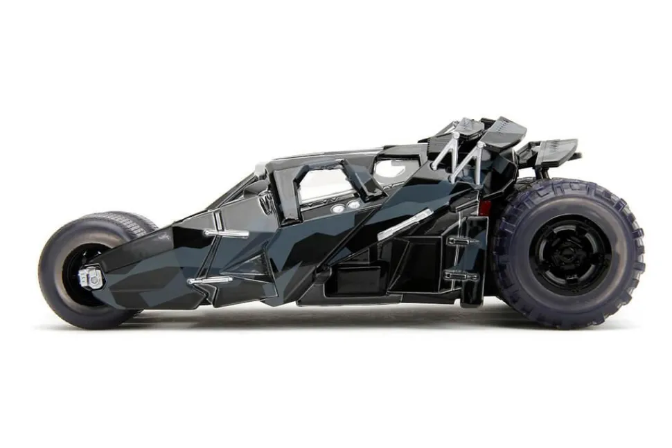 The Dark Knight (2008) - Batman & Tumbler Batmobile (Black Camo) 1/24th Scale Figure & Die-Cast Vehicle Replica Set (2023 SDCC Exclusive)