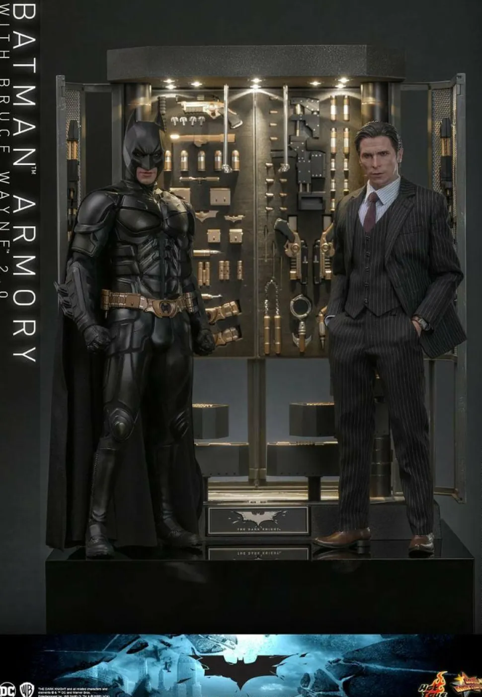 The Dark Knight (2008) - Batman Armory with Bruce Wayne (2.0) 1/6th Scale Hot Toys Action Figure Set
