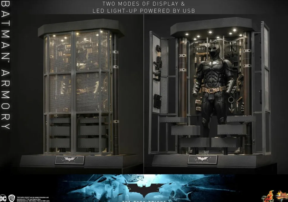 The Dark Knight (2008) - Batman Armory with Bruce Wayne (2.0) 1/6th Scale Hot Toys Action Figure Set