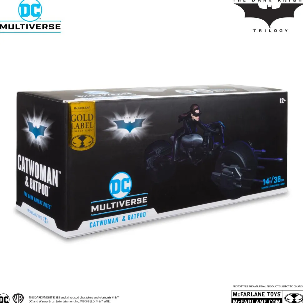 The Dark Knight Rises (2012) - Catwoman & Batpod DC Multiverse Gold Label 7" Scale Action Figure Vehicle 2-Pack