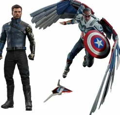 The Falcon and the Winter Soldier - Captain America & Winter Solider Hot Toys 1/6th Scale Action Figure Bundle (Set of 2)