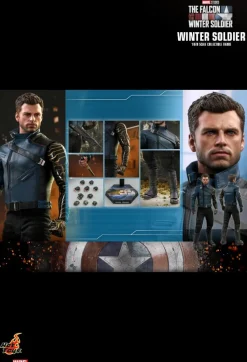 The Falcon and the Winter Soldier - Captain America & Winter Solider Hot Toys 1/6th Scale Action Figure Bundle (Set of 2)