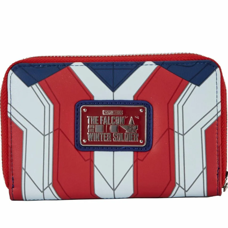 The Falcon and the Winter Soldier - Falcon Captain America Cosplay 4” Faux Leather Zip-Around Wallet