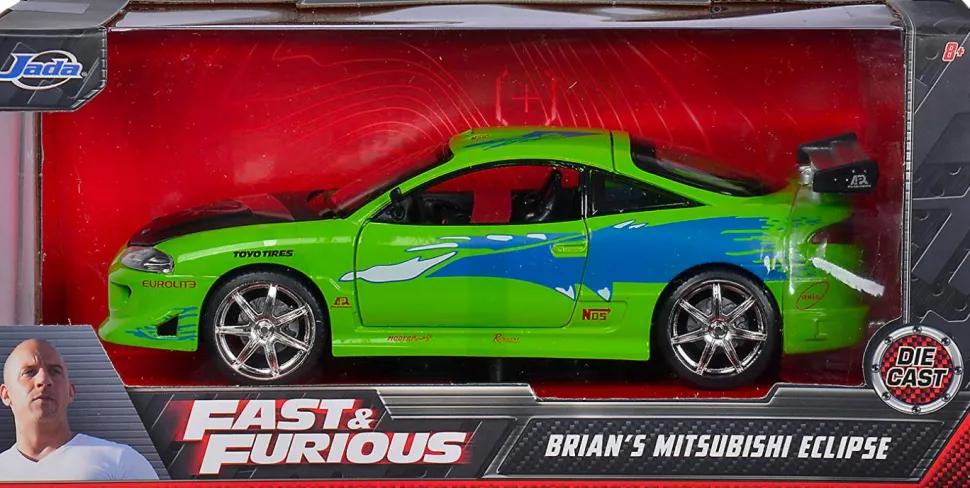 The Fast and the Furious - Brian’s 1995 Mitsubishi Eclipse 1/24th Scale Metals Die-Cast Vehicle Replica