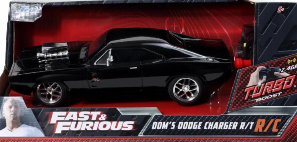 The Fast and the Furious - Dom's 1970 Dodge Charger R/T 1/24th Scale R/C Remote Control Vehicle Replica