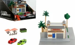 The Fast and the Furious - Toretto's Cafe NanoScene 1.5” Scale Die-Cast Vehicle Diorama Playset