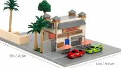 The Fast and the Furious - Toretto's Cafe NanoScene 1.5” Scale Die-Cast Vehicle Diorama Playset