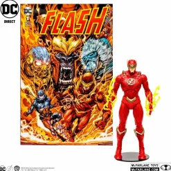 The Flash - The Flash Page Punchers 7” Scale Action Figure with Comic Book