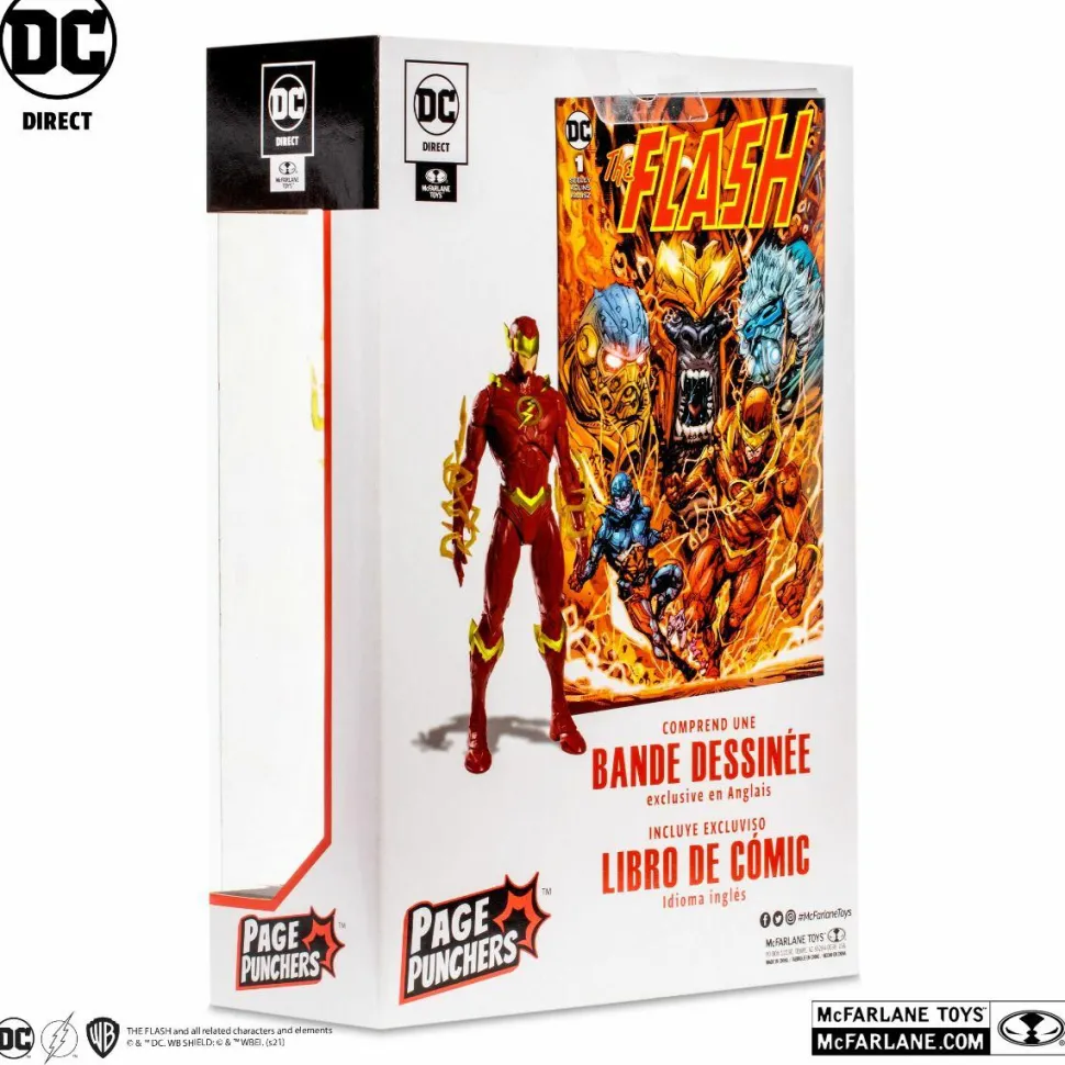 The Flash - The Flash Page Punchers 7” Scale Action Figure with Comic Book