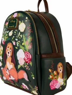 The Fox and the Hound (1981) - Forest Floral 10" Faux Leather Mini Backpack