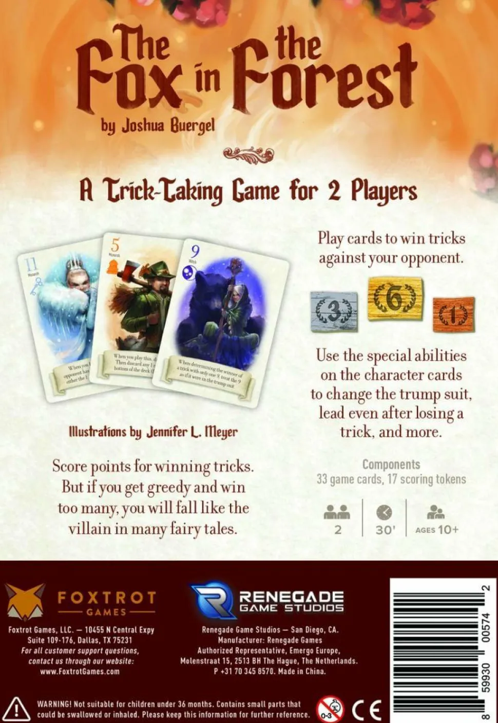 The Fox in the Forest by Joshua Buergel Card Game