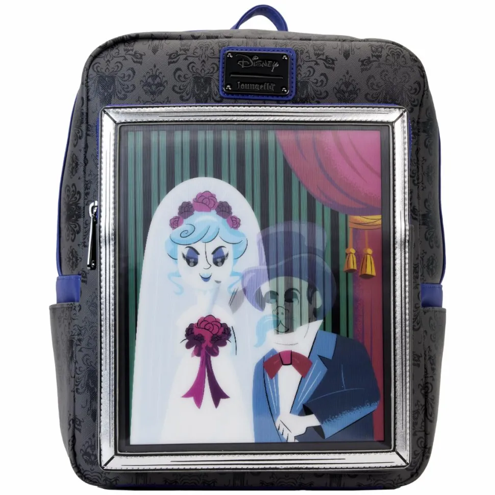 The Haunted Mansion - Black Widow Bride Portrait Lenticular 10” Faux Leather Mini Backpack