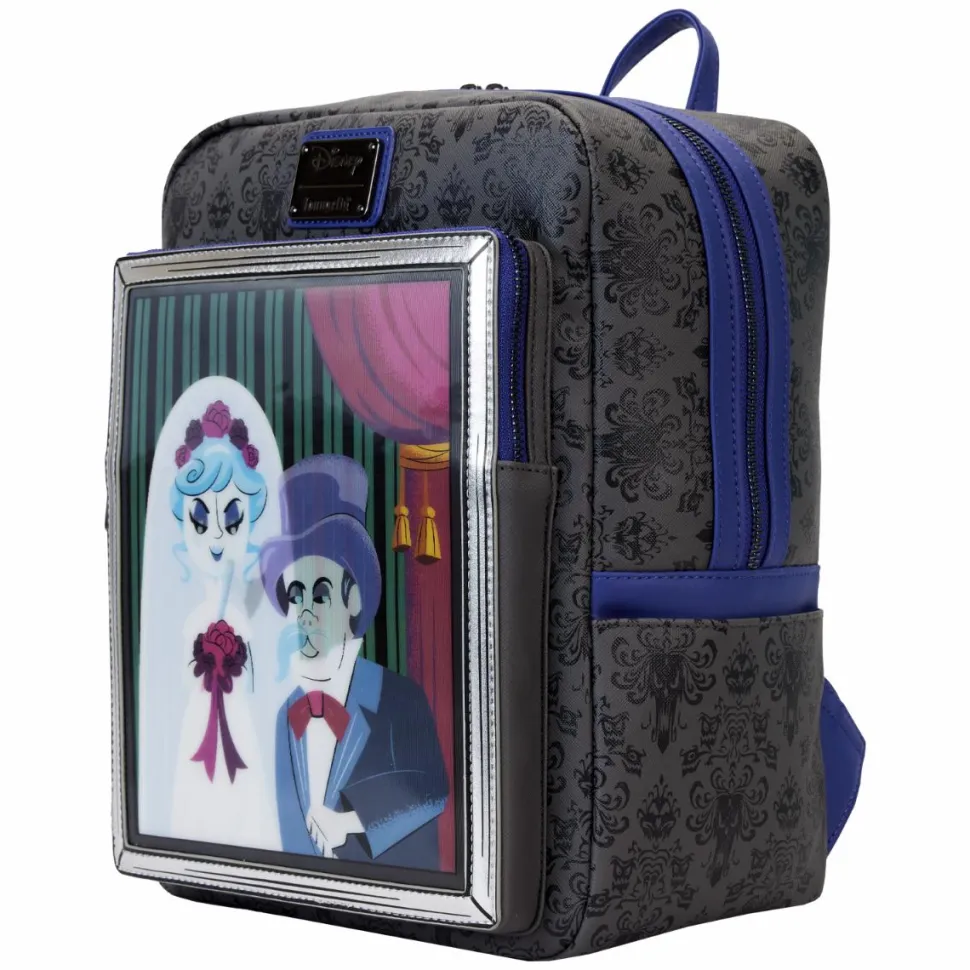 The Haunted Mansion - Black Widow Bride Portrait Lenticular 10” Faux Leather Mini Backpack