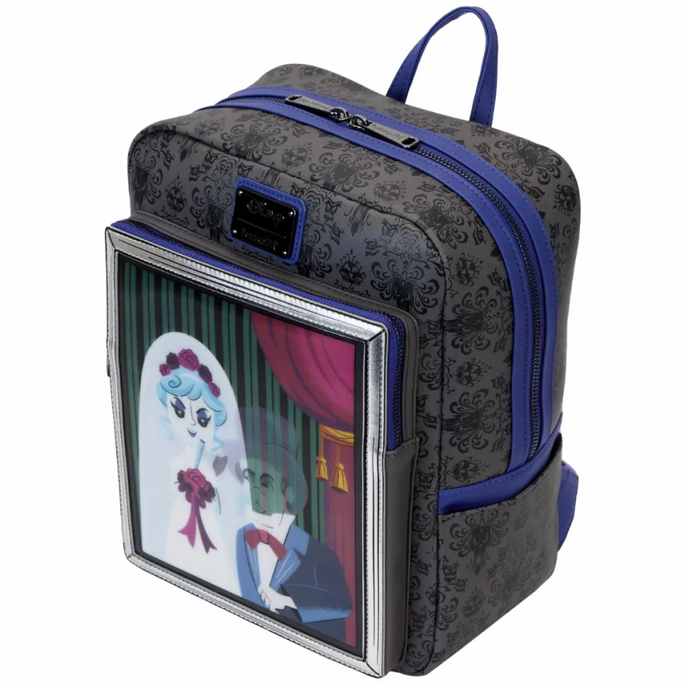The Haunted Mansion - Black Widow Bride Portrait Lenticular 10” Faux Leather Mini Backpack