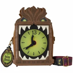 The Haunted Mansion - Grandfather Clock Glow in the Dark 8" Faux Leather Crossbody Bag