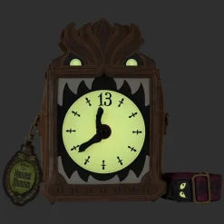 The Haunted Mansion - Grandfather Clock Glow in the Dark 8" Faux Leather Crossbody Bag