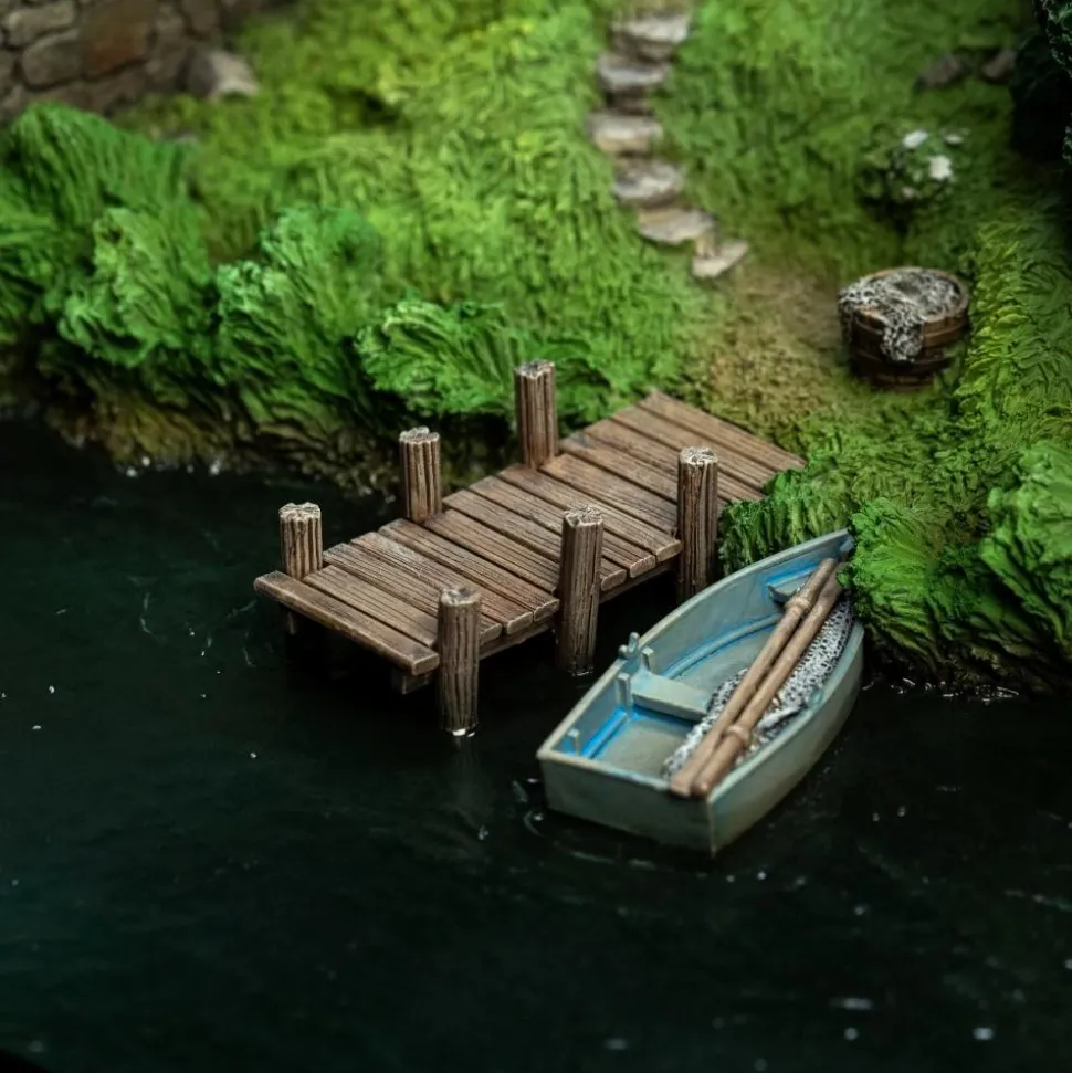 The Hobbit - Hobbiton Mill and Bridge 5" Diorama Statue