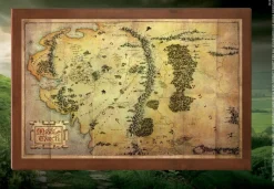 The Hobbit: An Unexpected Journey - Map of Middle Earth 10.5” x 16” Mounted Art Print