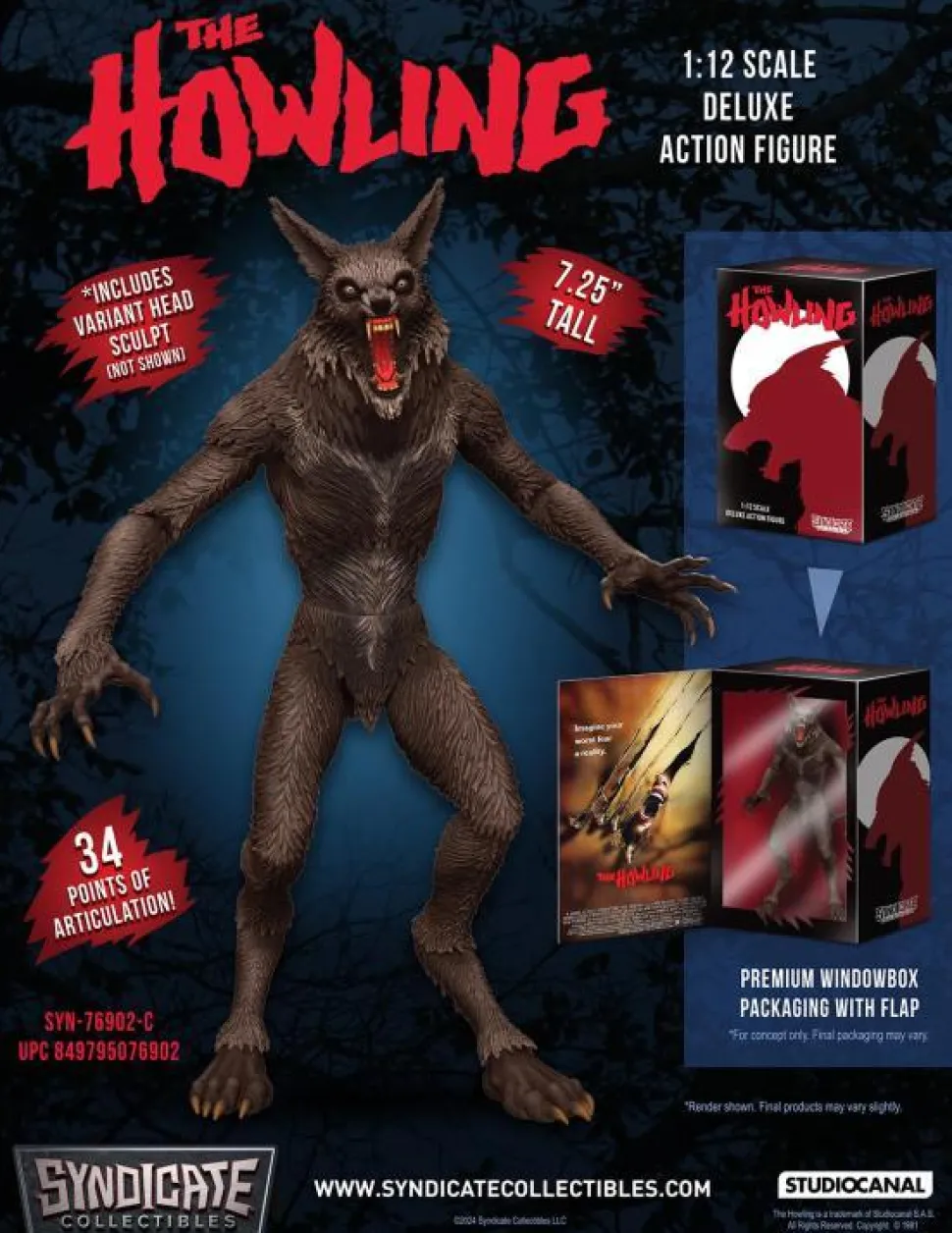 The Howling - Werewolf Deluxe 1/12th Scale Action Figure