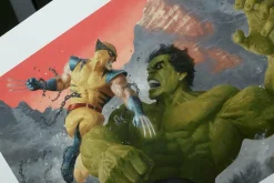 The Incredible Hulk - Hulk and Wolverine: First Appearance Variant Premium Art Print by Paolo Rivera