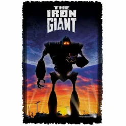 The Iron Giant - Poster Woven Tapestry Blanket / Picnic Rug