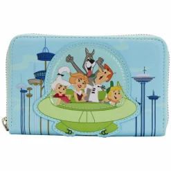 The Jetsons - Spaceship 4” Faux Leather Zip-Around Wallet