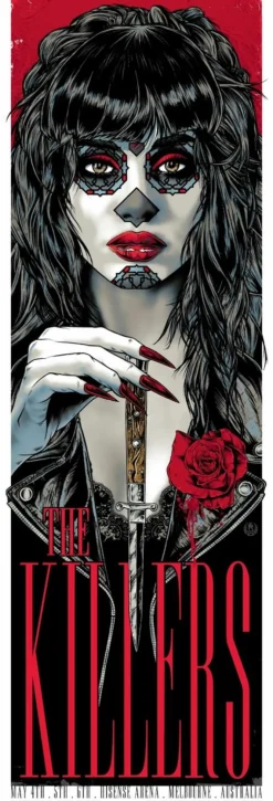 The Killers - Dagger Melbourne 2018 Art Print by Rhys Cooper (LE 275)