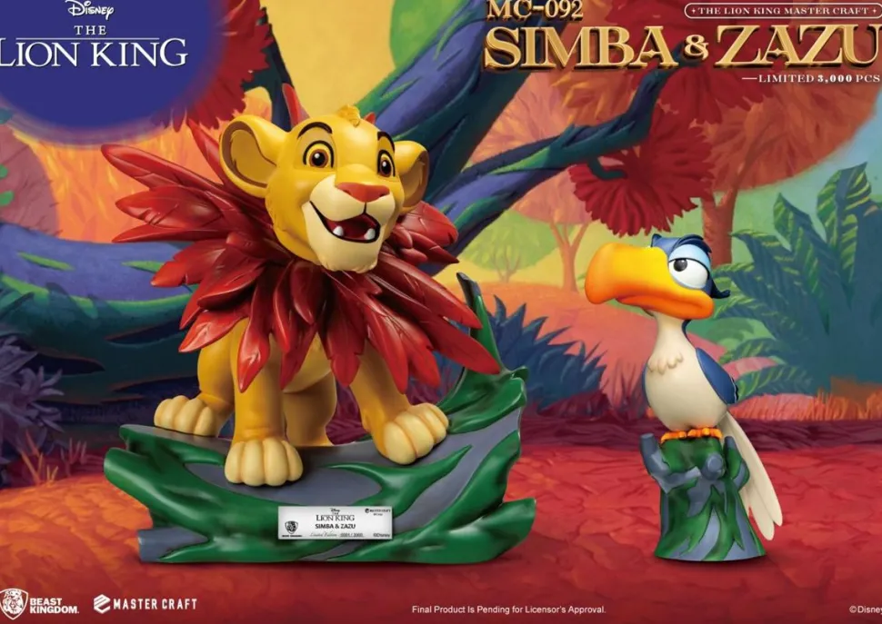 The Lion King (1994) - Little Simba & Zazu Master Craft 12" Statue 2-Pack