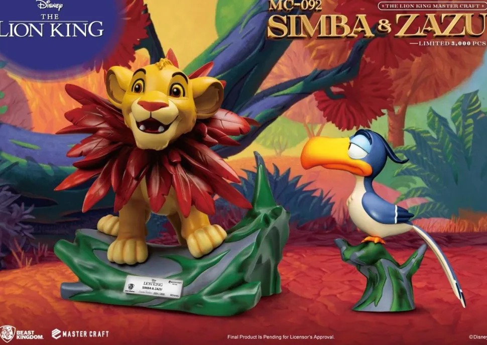 The Lion King (1994) - Little Simba & Zazu Master Craft 12" Statue 2-Pack