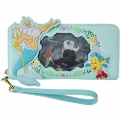 The Little Mermaid (1989) - Ariel Princess Lenticular 4" Faux Leather Zip-Around Wristlet Wallet