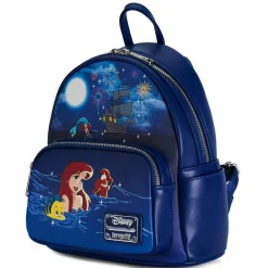 The Little Mermaid (1989) - Fireworks Light Up & Glow in the Dark 10” Faux Leather Mini Backpack (Int Sales Only)