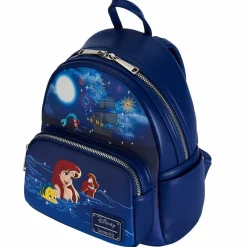 The Little Mermaid (1989) - Fireworks Light Up & Glow in the Dark 10” Faux Leather Mini Backpack (Int Sales Only)