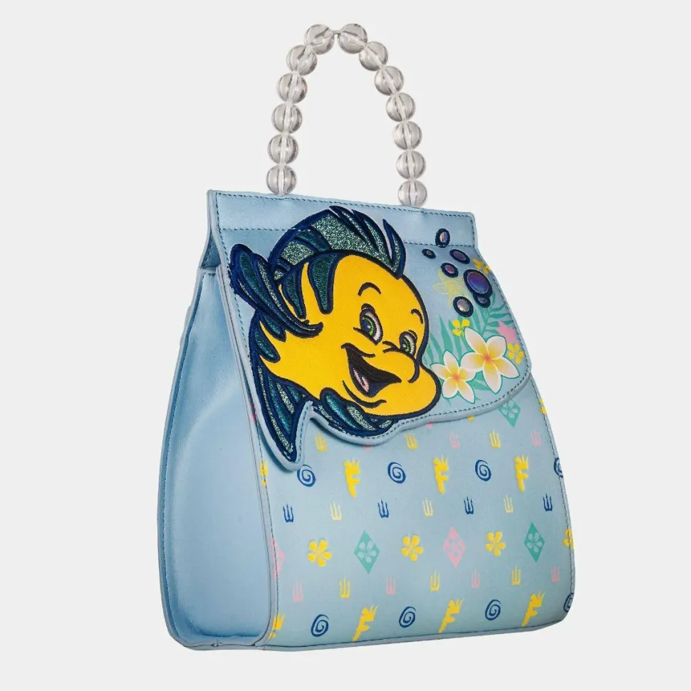 The Little Mermaid (1989) - Flounder Monogram 9” Faux Leather Flap Mini Backpack