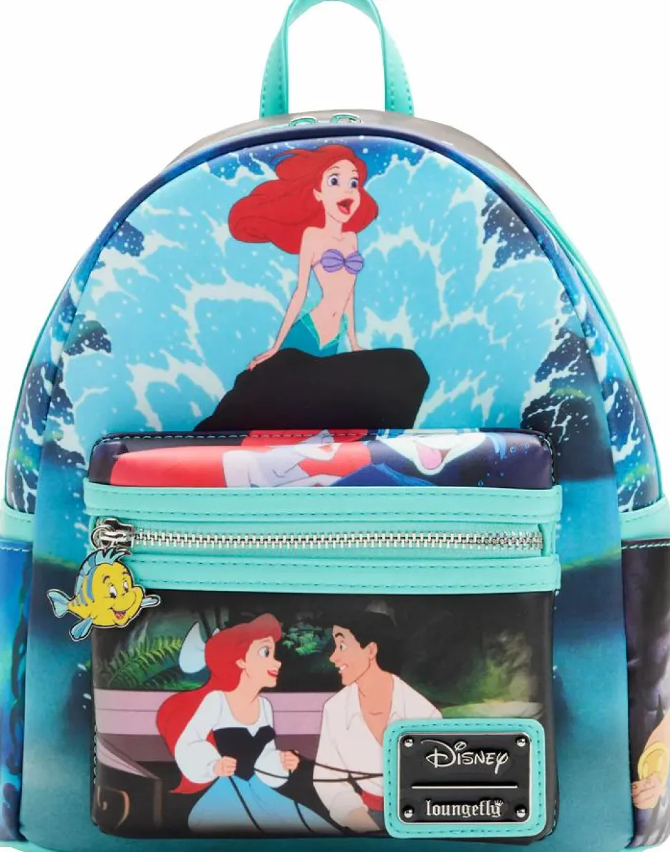 The Little Mermaid (1989) - Scenes 10” Faux Leather Mini Backpack